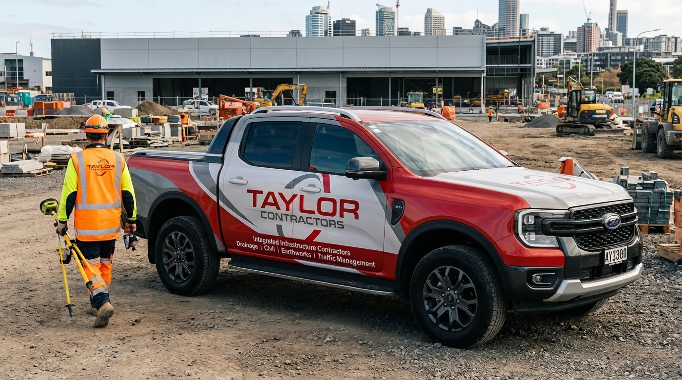 Taylor Contractors fleet vehicle NZ