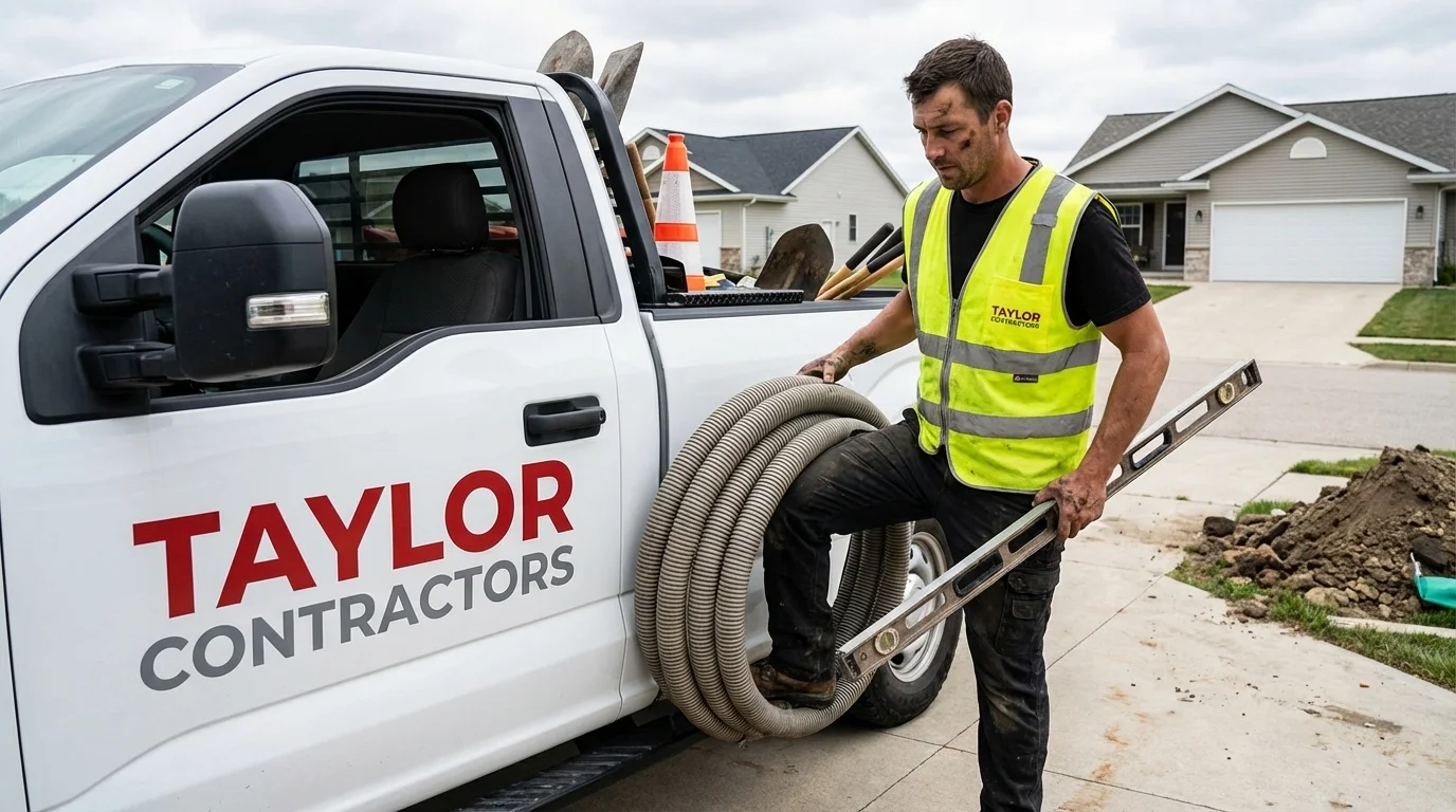 Taylor Contractors technician at work NZ